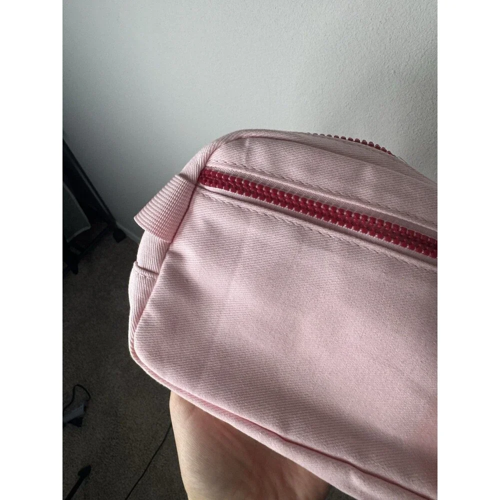 MAKE UP FOR EVER Pink Makeup Bag Zipper Cosmetic Case Adjustable Strap Pockets